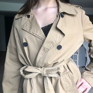 Forever 21 Tan/Brown Trench Coat with Buttons
